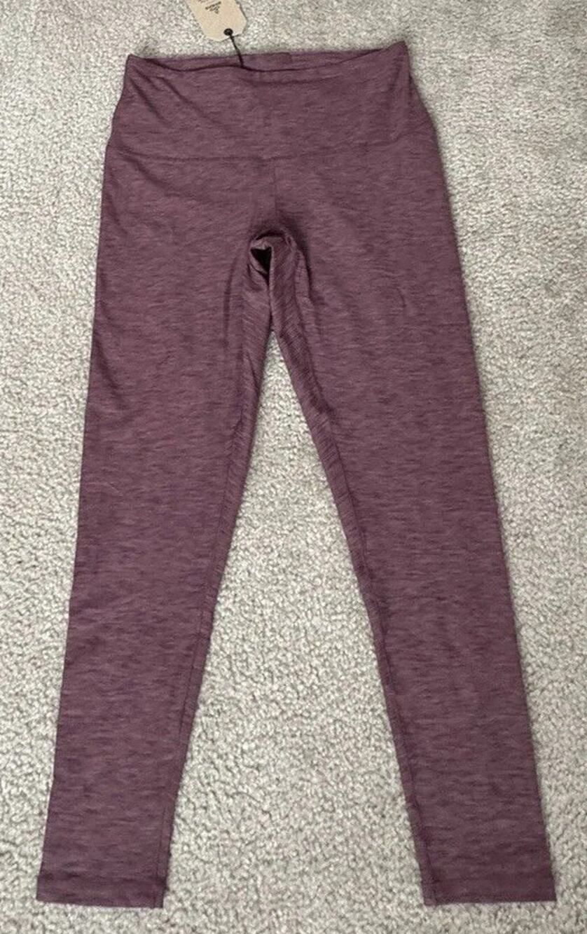 prAna Kimble Womens Large 7/8 Leggings Flannel Heather Yoga Pants NWT $99